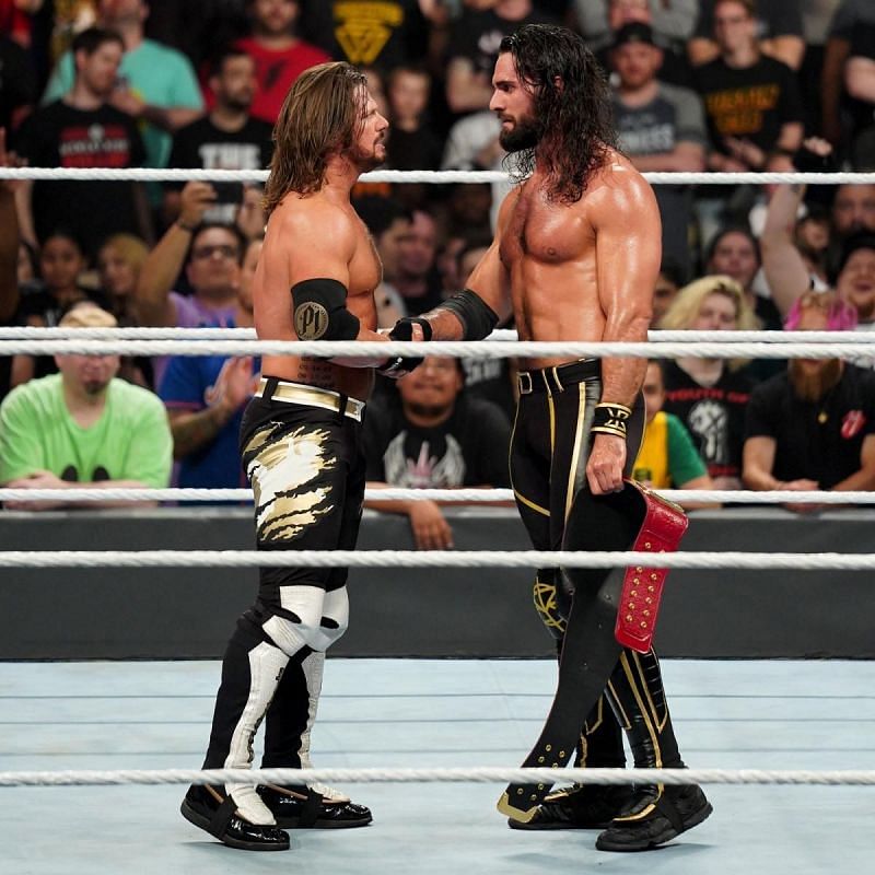 Two wrestlers showing good sportsmanship? That is shocking.